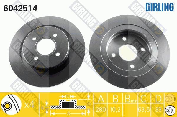 Girling 6042514 - Discofreno autozon.pro