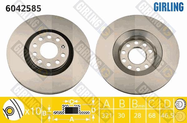 Girling 6042585 - Discofreno autozon.pro