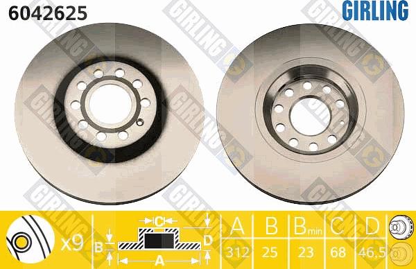 Girling 6042625 - Discofreno autozon.pro