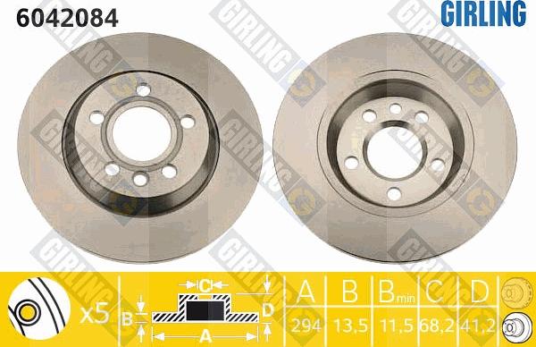 Girling 6042084 - Discofreno autozon.pro