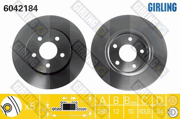 Girling 6042184 - Discofreno autozon.pro