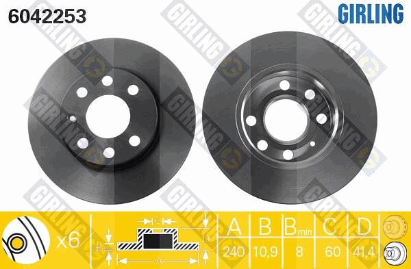 Girling 6042253 - Discofreno autozon.pro