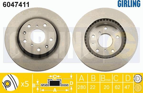 Girling 6047411 - Discofreno autozon.pro