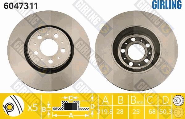 Girling 6047311 - Discofreno autozon.pro