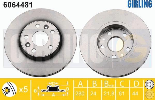 Girling 6064481 - Discofreno autozon.pro