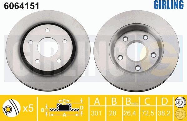 Girling 6064151 - Discofreno autozon.pro