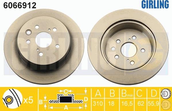 Girling 6066912 - Discofreno autozon.pro