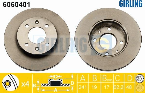 Girling 6060401 - Discofreno autozon.pro