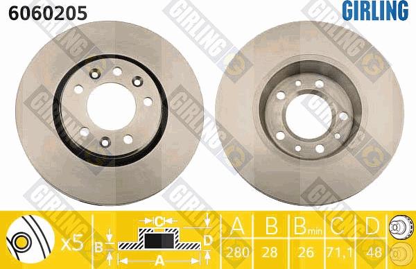 Girling 6060205 - Discofreno autozon.pro