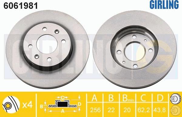 Girling 6061981 - Discofreno autozon.pro