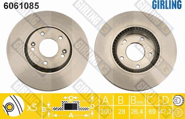 Girling 6061085 - Discofreno autozon.pro