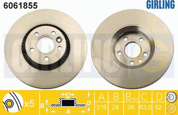 Girling 6061855 - Discofreno autozon.pro