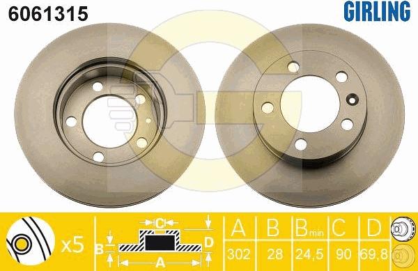 Girling 6061315 - Discofreno autozon.pro