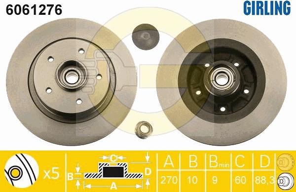 Girling 6061276 - Discofreno autozon.pro