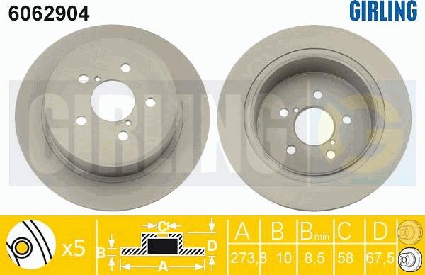 Girling 6062904 - Discofreno autozon.pro