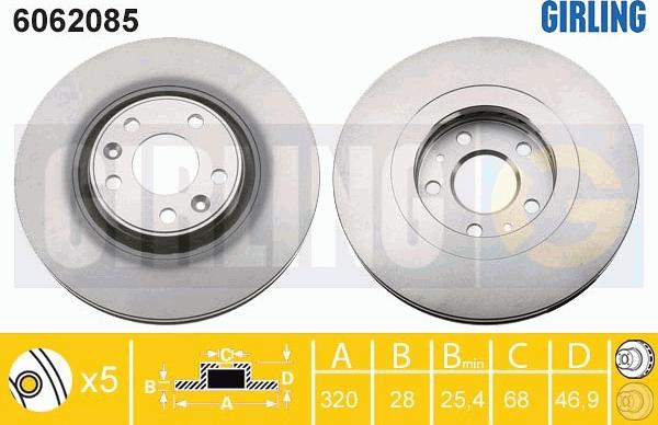 Girling 6062085 - Discofreno autozon.pro