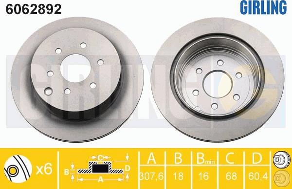 Girling 6062892 - Discofreno autozon.pro