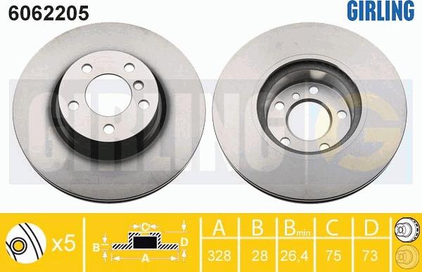 Girling 6062205 - Discofreno autozon.pro