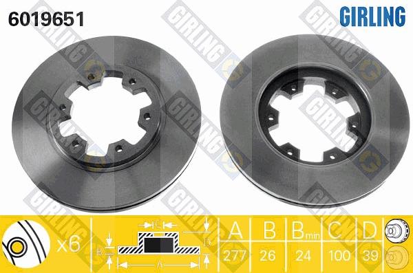 Girling 6019651 - Discofreno autozon.pro