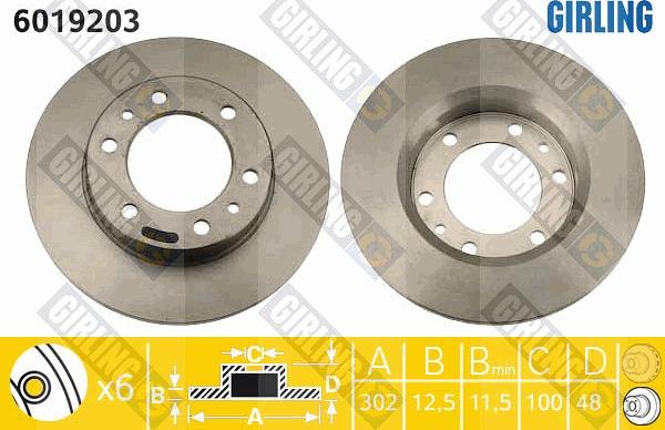 Girling 6019203 - Discofreno autozon.pro