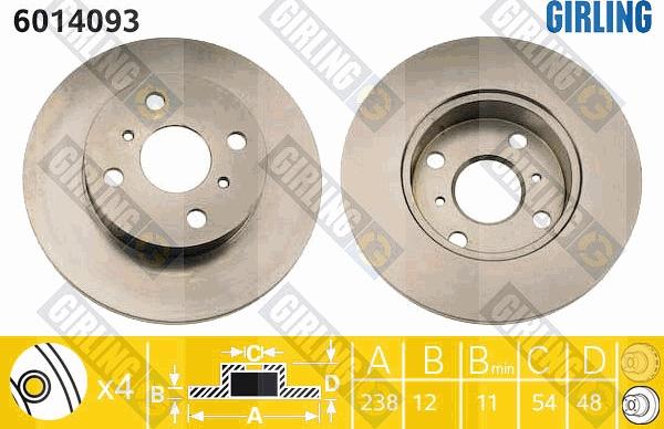 Girling 6014093 - Discofreno autozon.pro