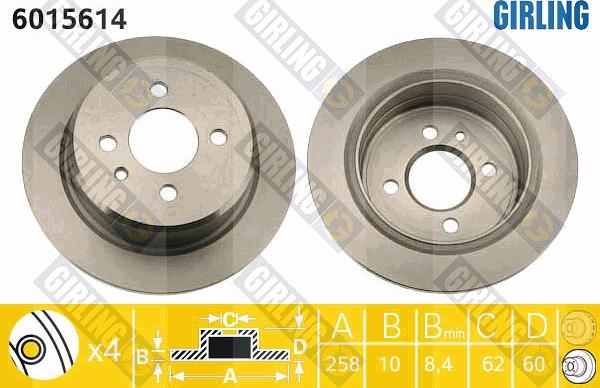 Girling 6015614 - Discofreno autozon.pro