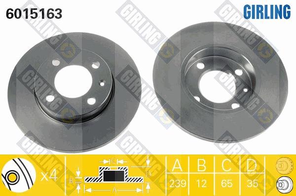 Girling 6015163 - Discofreno autozon.pro