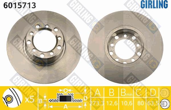 Girling 6015713 - Discofreno autozon.pro