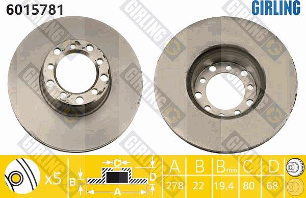 Girling 6015781 - Discofreno autozon.pro