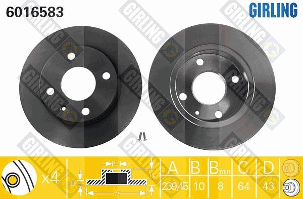 Girling 6016583 - Discofreno autozon.pro