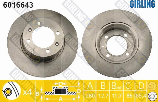 Girling 6016643 - Discofreno autozon.pro