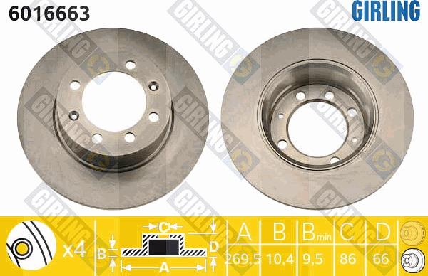 Girling 6016663 - Discofreno autozon.pro