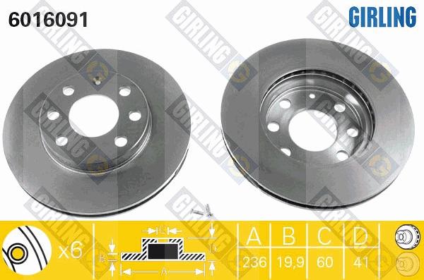 Girling 6016091 - Discofreno autozon.pro