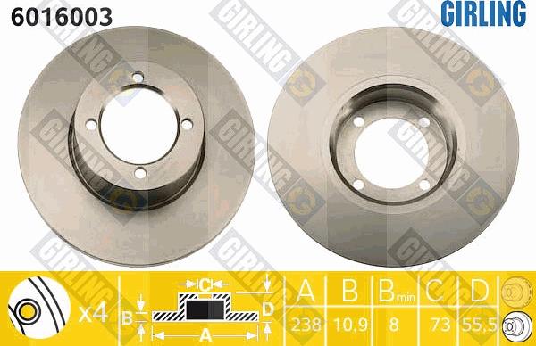 Girling 6016003 - Discofreno autozon.pro