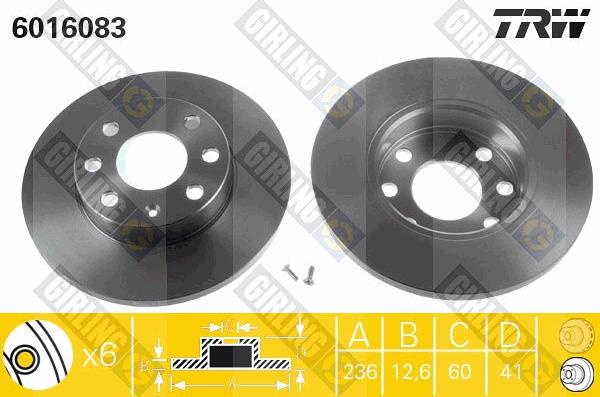 Girling 6016083 - Discofreno autozon.pro