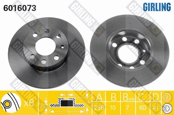 Girling 6016073 - Discofreno autozon.pro