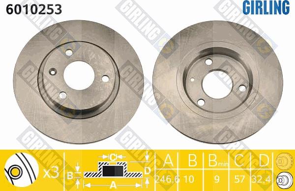 Girling 6010253 - Discofreno autozon.pro