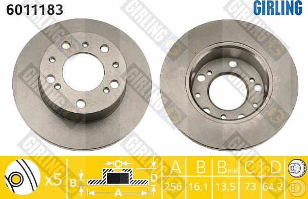 Girling 6011183 - Discofreno autozon.pro