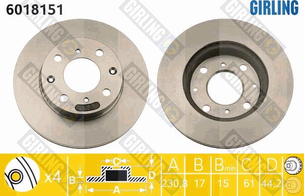 Girling 6018151 - Discofreno autozon.pro