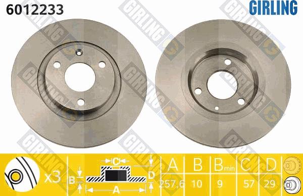 Girling 6012233 - Discofreno autozon.pro