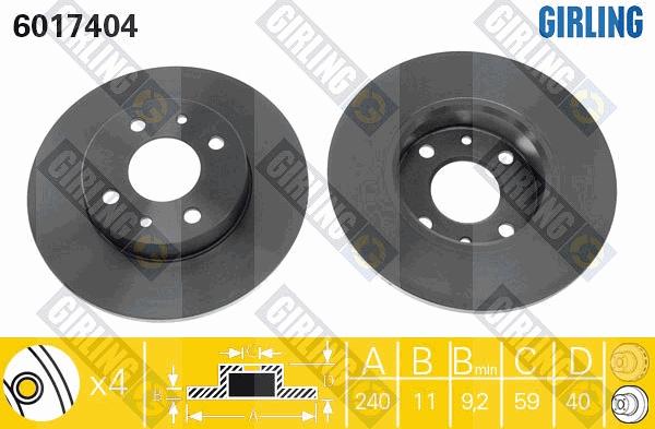 Girling 6017404 - Discofreno autozon.pro