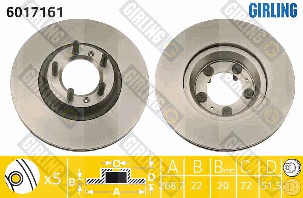 Girling 6017161 - Discofreno autozon.pro