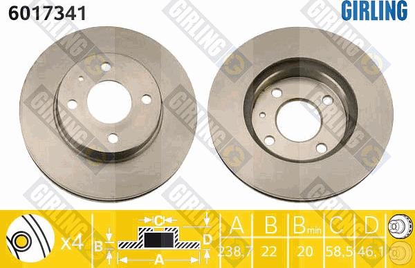 Girling 6017341 - Discofreno autozon.pro