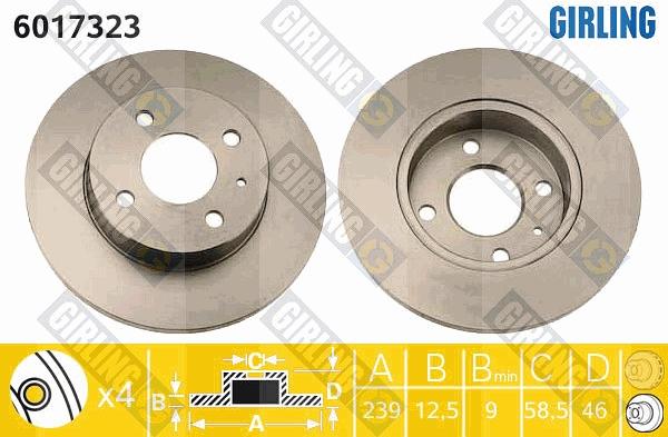 Girling 6017323 - Discofreno autozon.pro