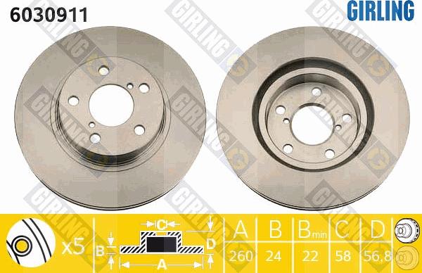 Girling 6030911 - Discofreno autozon.pro