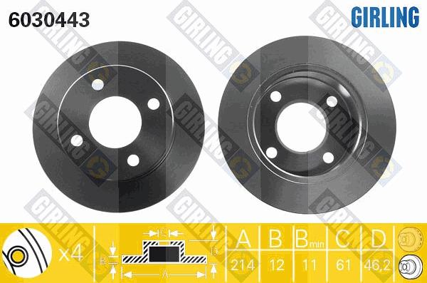 Girling 6030443 - Discofreno autozon.pro