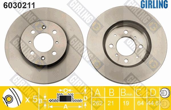 Girling 6030211 - Discofreno autozon.pro