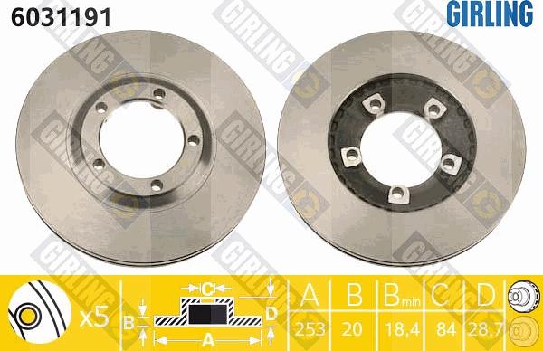 Girling 6031191 - Discofreno autozon.pro