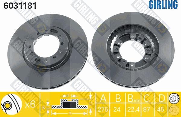 Girling 6031181 - Discofreno autozon.pro