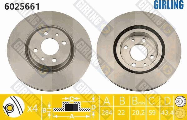 Girling 6025661 - Discofreno autozon.pro